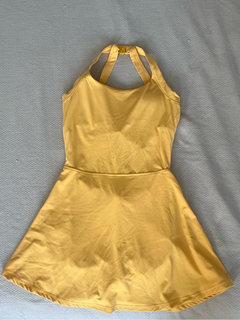 Forever 21 Yellow Halter Skater Dress